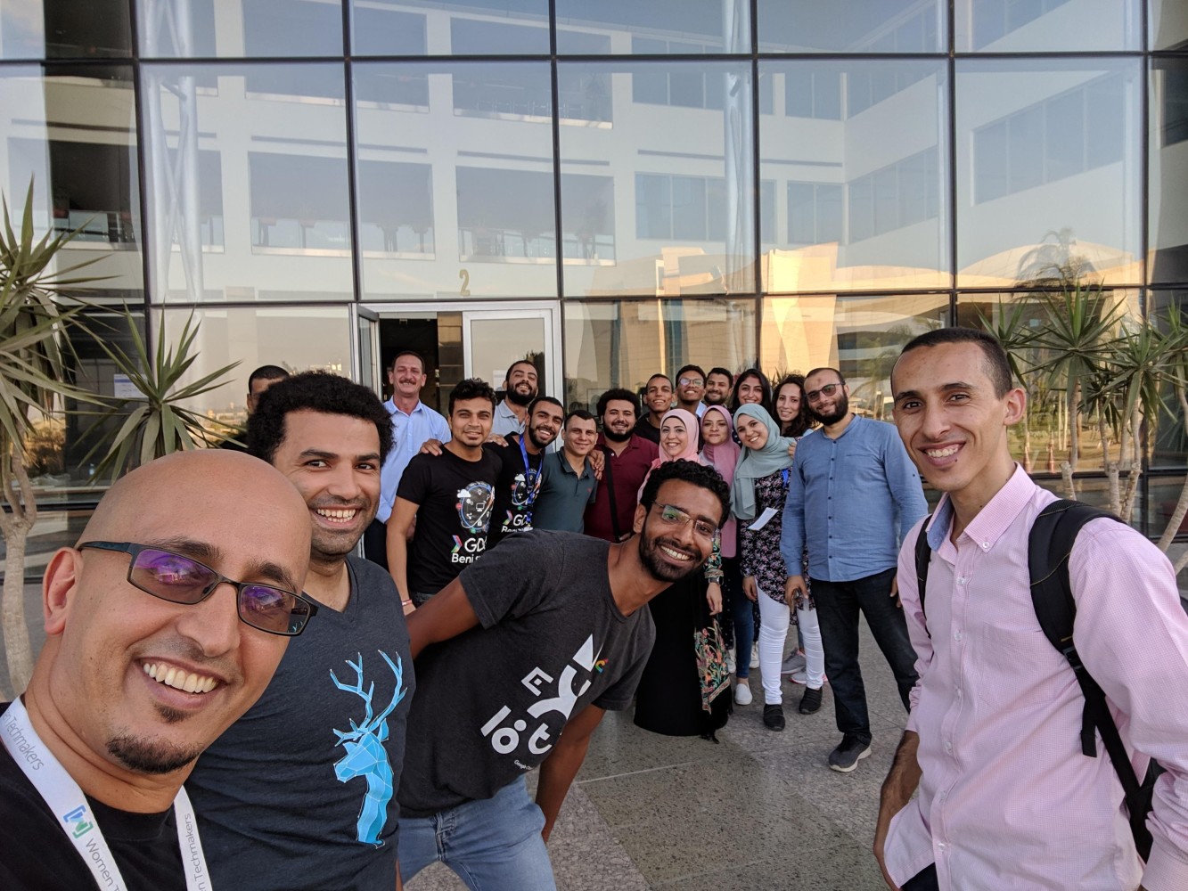 The SQUAD team at Google Developer Roadshow, Cairo, 2018