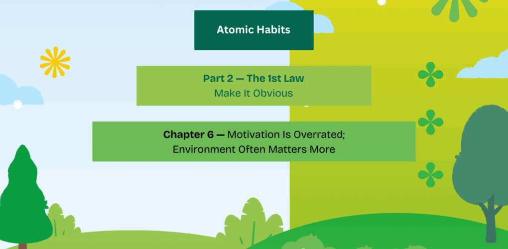 Atomic Habits – Chapter 6: Motivation Is Overrated; Environment Often Matters More